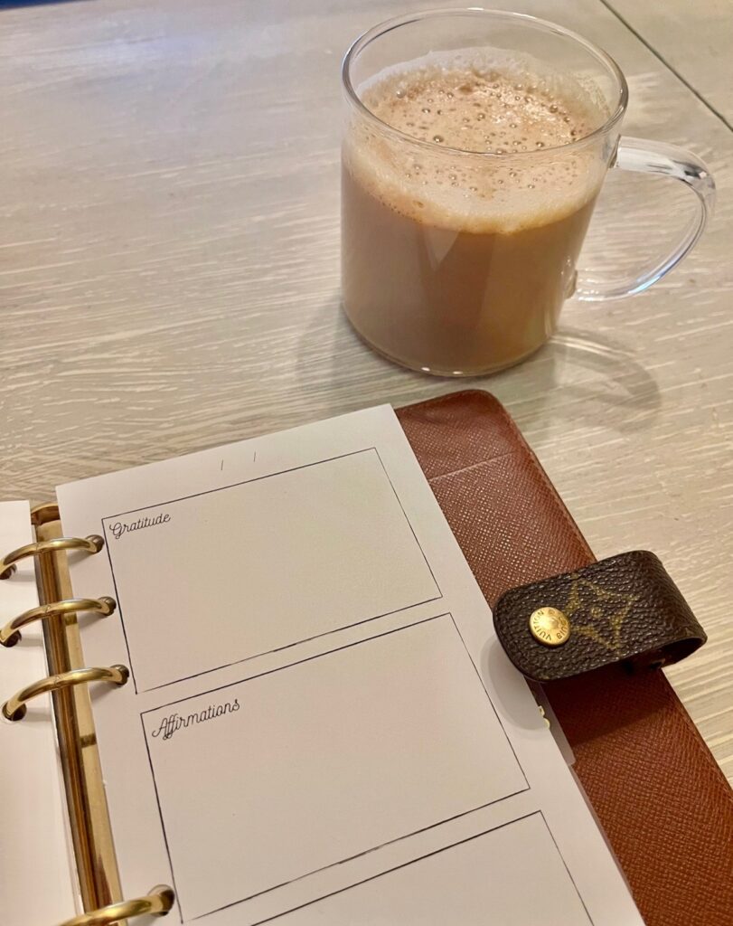 gratitude journal, louis vuitton agenda